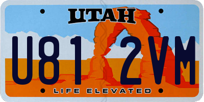 UT license plate U812VM