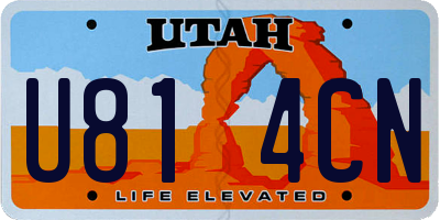 UT license plate U814CN
