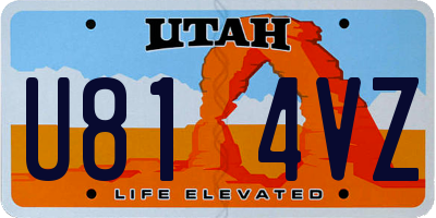 UT license plate U814VZ