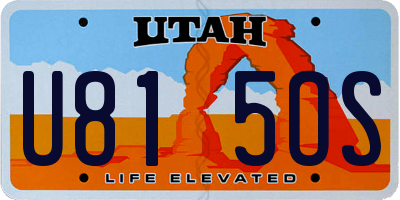 UT license plate U815OS