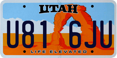 UT license plate U816JU