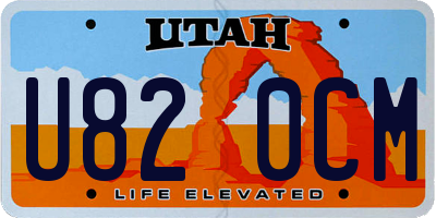 UT license plate U820CM