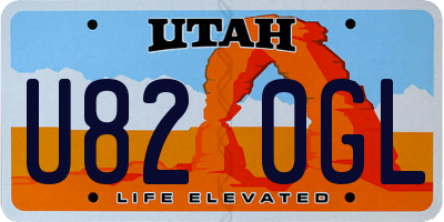 UT license plate U820GL