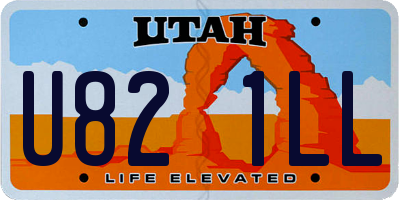 UT license plate U821LL