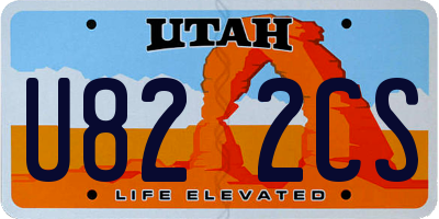UT license plate U822CS