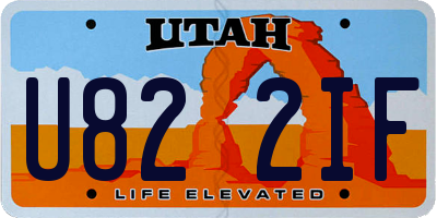 UT license plate U822IF