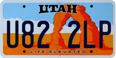 UT license plate U822LP