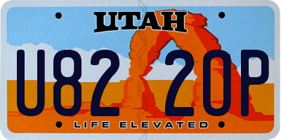 UT license plate U822OP