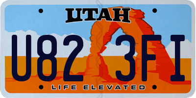 UT license plate U823FI