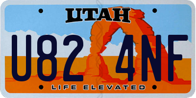 UT license plate U824NF