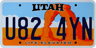 UT license plate U824YN