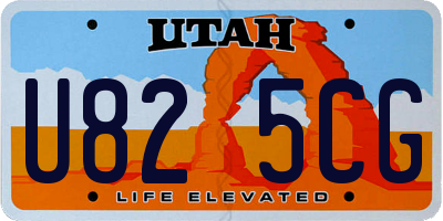 UT license plate U825CG