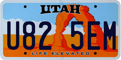 UT license plate U825EM
