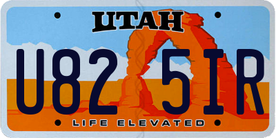 UT license plate U825IR
