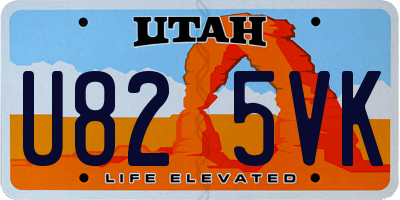 UT license plate U825VK