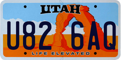 UT license plate U826AQ