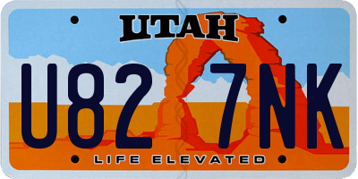 UT license plate U827NK
