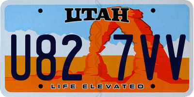 UT license plate U827VV