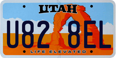 UT license plate U828EL