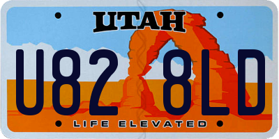 UT license plate U828LD
