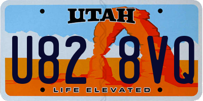 UT license plate U828VQ