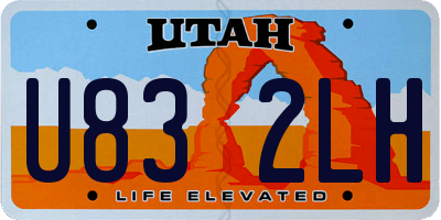 UT license plate U832LH