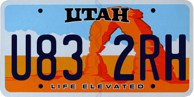 UT license plate U832RH