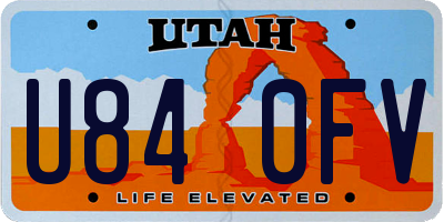 UT license plate U840FV
