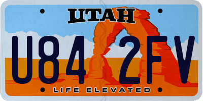 UT license plate U842FV