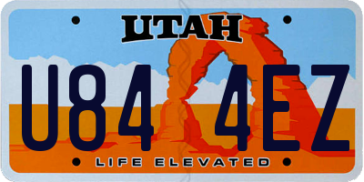 UT license plate U844EZ