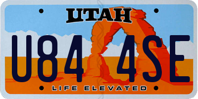 UT license plate U844SE