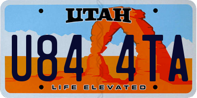 UT license plate U844TA