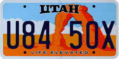 UT license plate U845OX