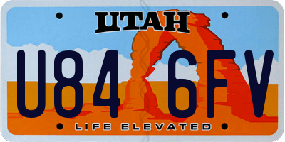 UT license plate U846FV