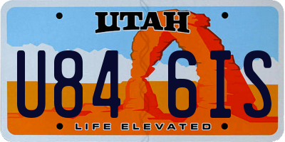 UT license plate U846IS