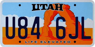UT license plate U846JL