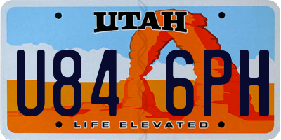 UT license plate U846PH