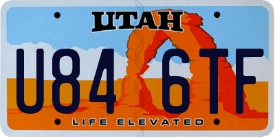 UT license plate U846TF
