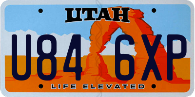UT license plate U846XP