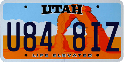UT license plate U848IZ