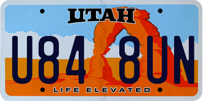 UT license plate U848UN