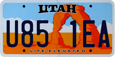 UT license plate U851EA