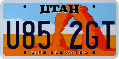 UT license plate U852GT