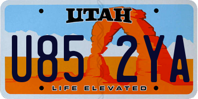 UT license plate U852YA