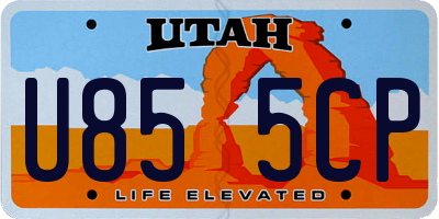 UT license plate U855CP