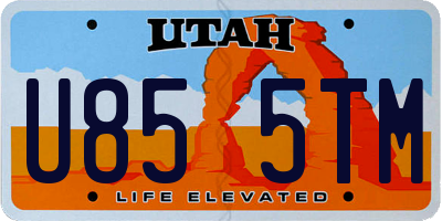 UT license plate U855TM