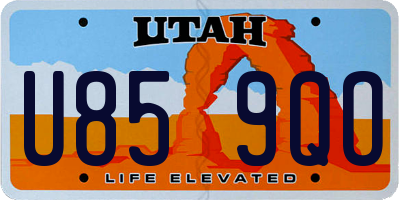 UT license plate U859QO