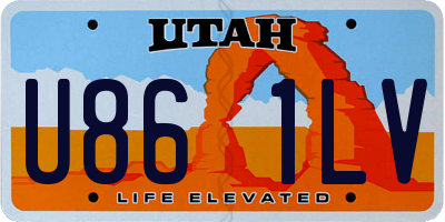 UT license plate U861LV