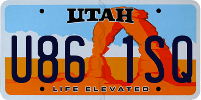UT license plate U861SQ