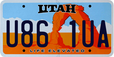 UT license plate U861UA